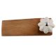 2 Pieces Cream Melon Crackle Ceramic Wooden Door Stopper